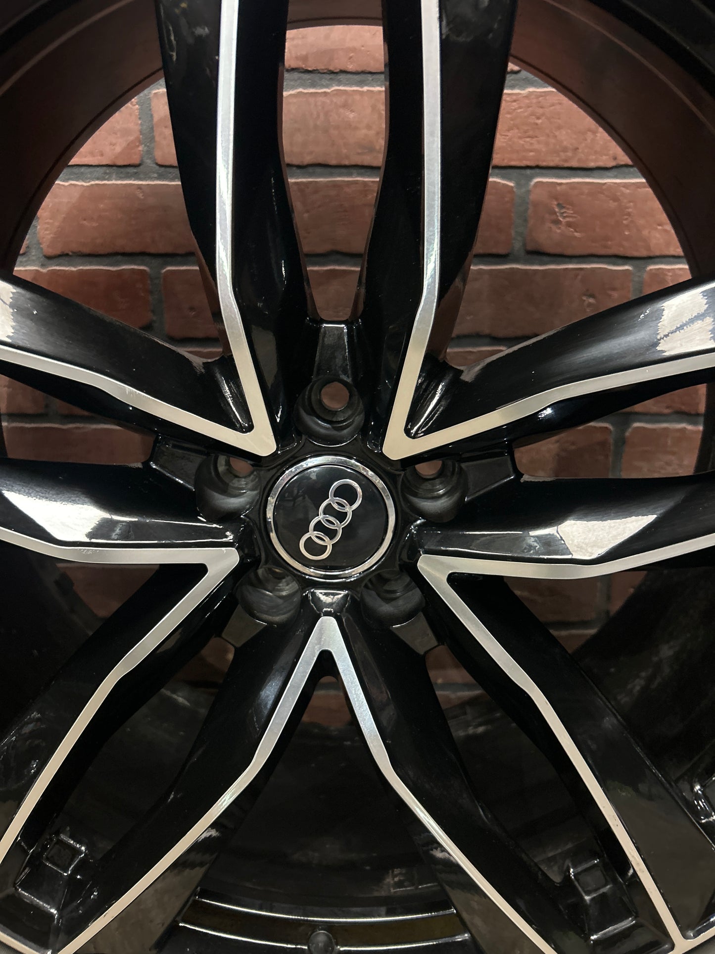 Audi Wheel Set Pair 1196 22x9.5 5x112 Black Fit A6 S6 A7 A8 Q3 Q5 SQ5 Q7 Q8