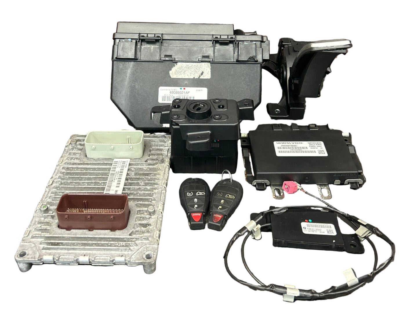 2012 JEEP GRAND CHEROKEE SRT8 6.4L ECM PCM PEDAL IGNITION FUSE BOX TCM PACKAGE