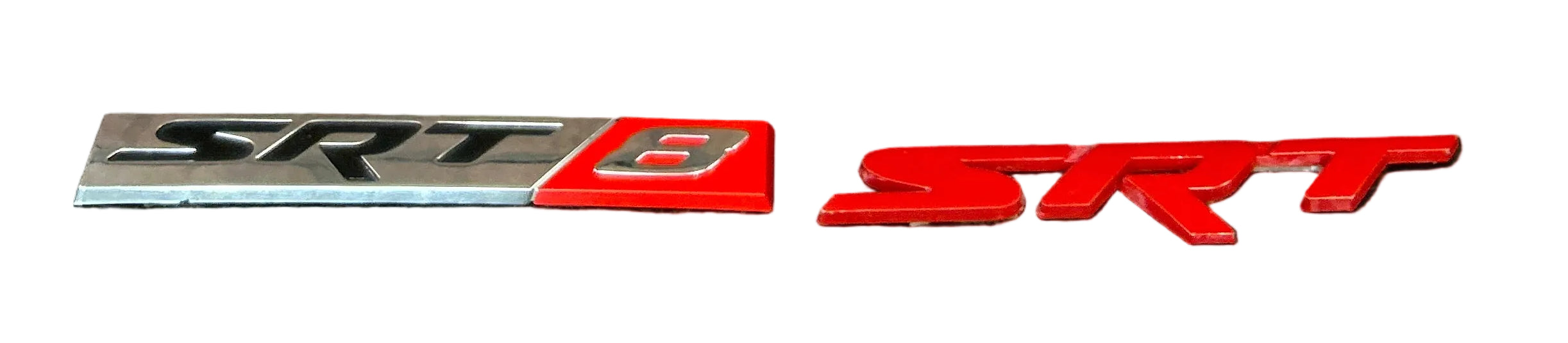 CHRYSLER JEEP DODGE SRT8 EMBLEM BADGE NAMEPLATE SET PAIR OEM MOPAR