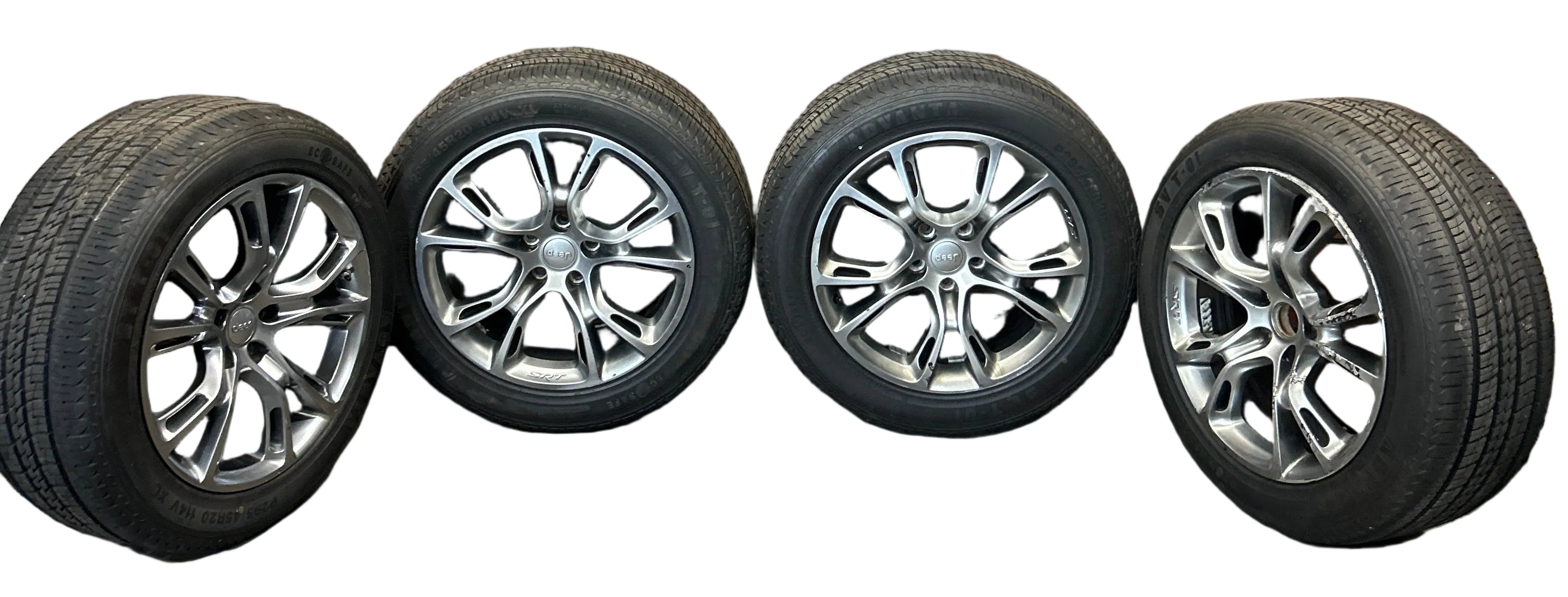 20” JEEP GRAND CHEROKEE SRT8 BLACK CHROME OEM WHEEL RIM SET OF 4 20x10