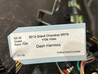 2012 JEEP GRAND CHEROKEE SRT8 6.4L OEM DASH WIRE WIRING HARNESS ASSEMBLY