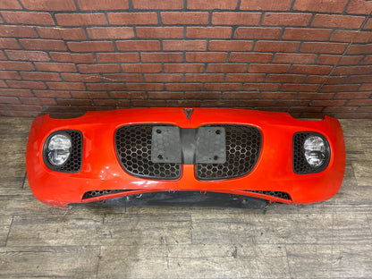2007-2009 Pontiac Solstice GXP Front Bumper Cover w/ Lights Orange OEM