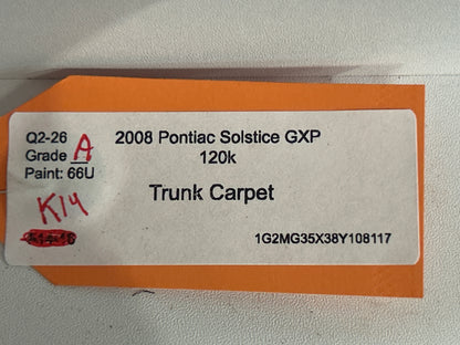 2006-2009 PONTIAC SOLSTICE OEM TRUNK FLOOR LOWER CARPET TRIM PANEL LINER COVER