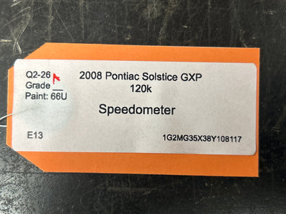 2008-10 Pontiac Solstice 2.0 Speedometer Instrument Guage Cluster 120K 15915961