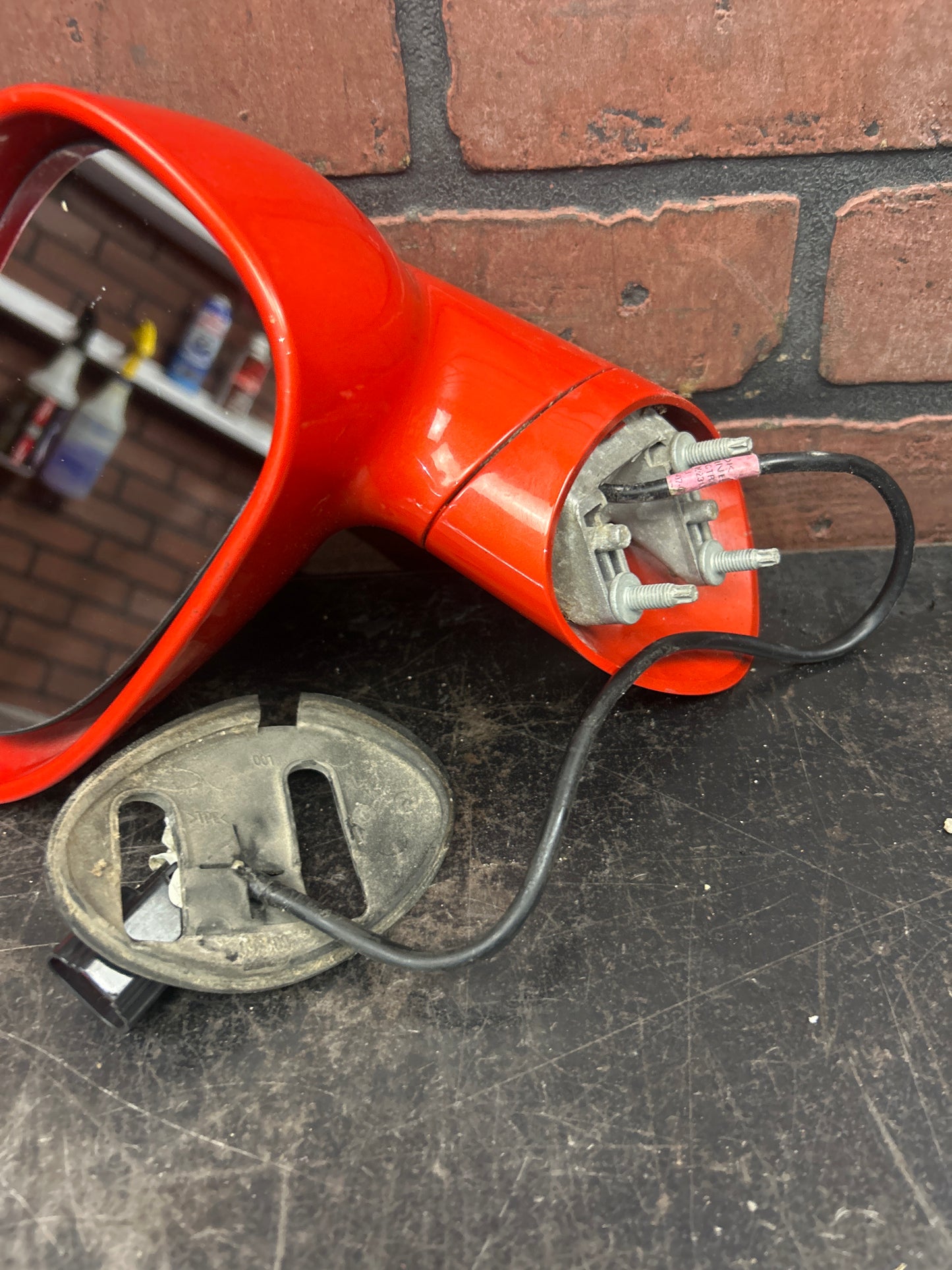 2006-2009 Pontiac Solstice Driver Left Side View Door Mirror Assembly OEM Orange