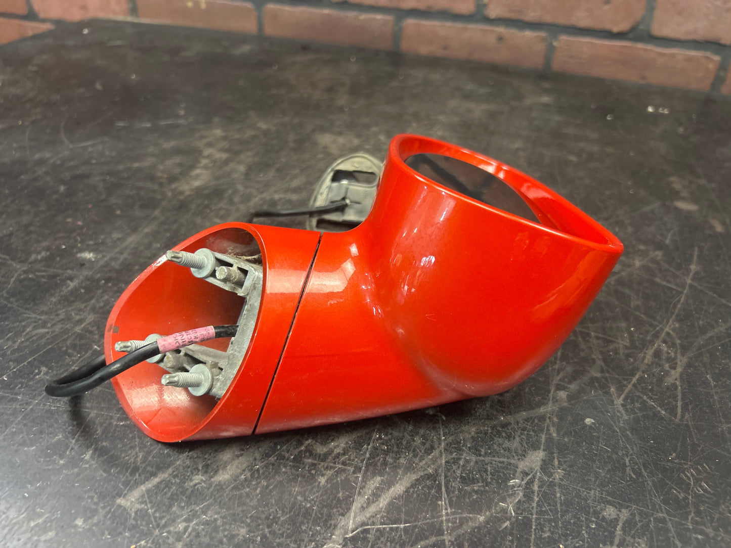 2006-2009 Pontiac Solstice Driver Left Side View Door Mirror Assembly OEM Orange