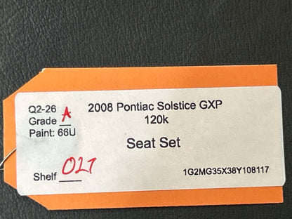 2007-2009 Pontiac Solstice GXP Complete Front Left Right Seat Set Pair OEM