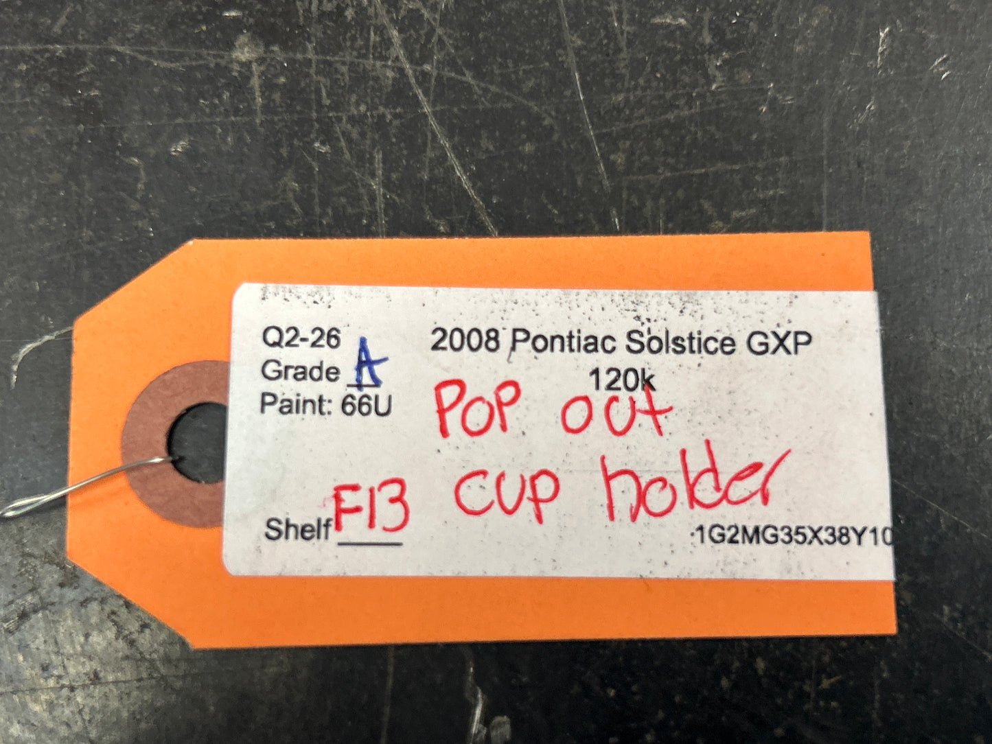 2007-2009 PONTIAC SOLSTICE/SATURN SKY CENTER POP OUT CUP HOLDER OEM GM