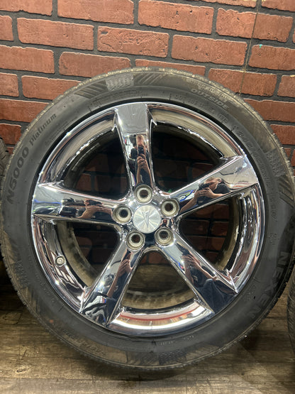 2006-2009 Pontiac Solstice 18" 18x8 5 Spoke Chrome Wheel Rim Set 9595602 OEM