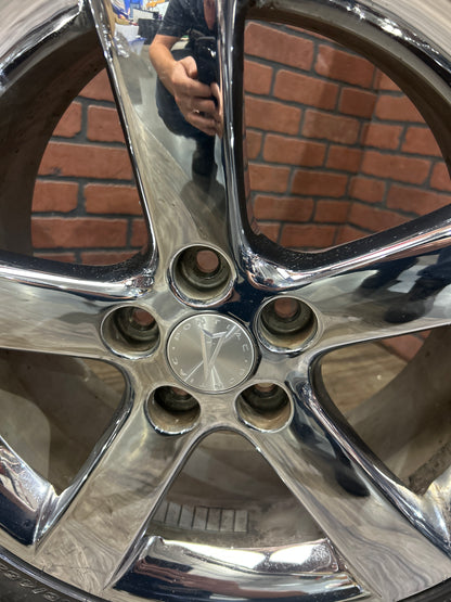 2006-2009 Pontiac Solstice 18" 18x8 5 Spoke Chrome Wheel Rim Set 9595602 OEM