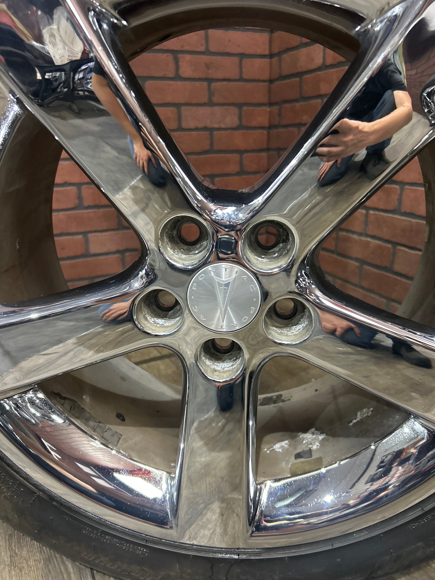 2006-2009 Pontiac Solstice 18" 18x8 5 Spoke Chrome Wheel Rim Set 9595602 OEM