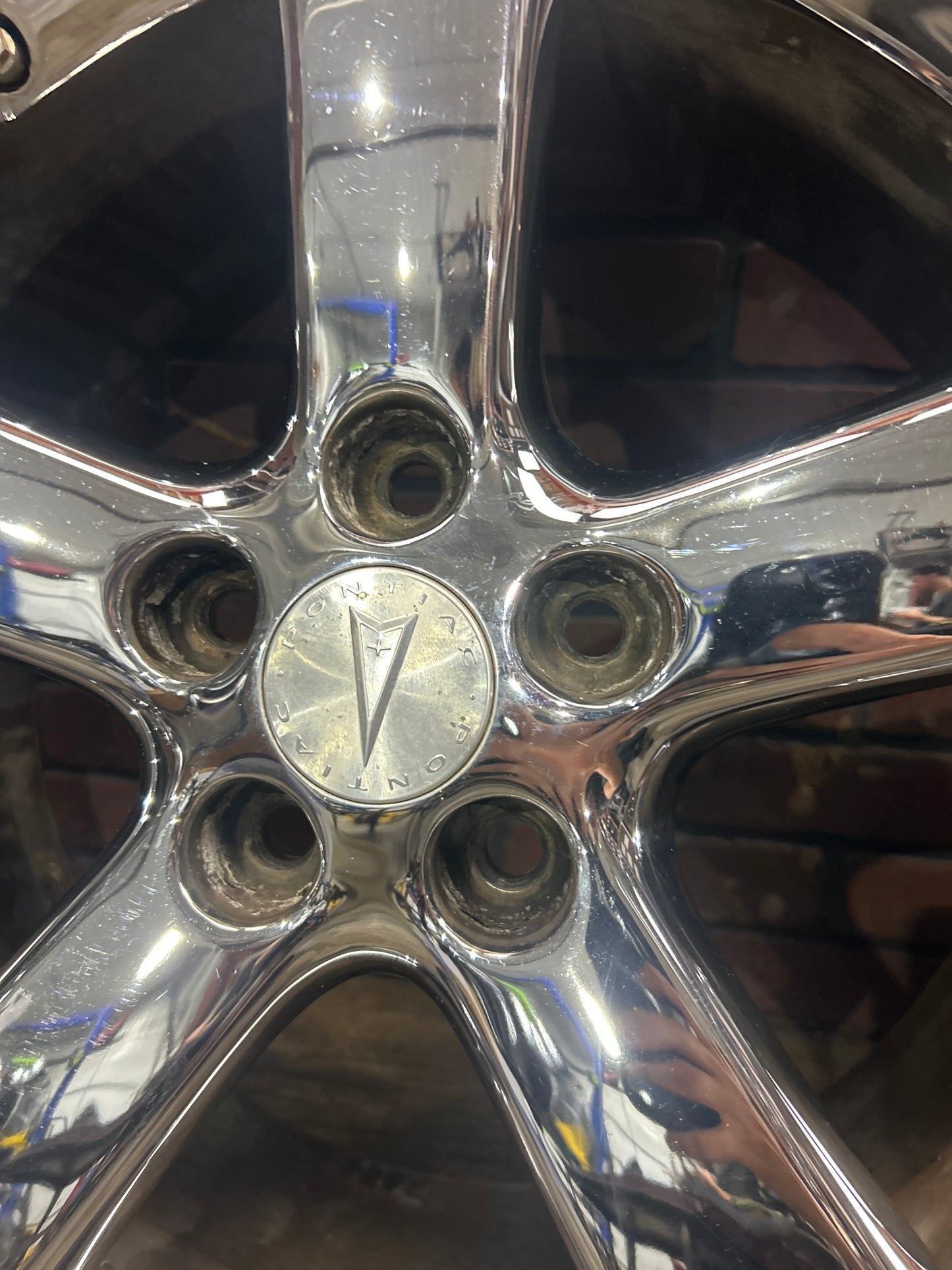 2006-2009 Pontiac Solstice 18" 18x8 5 Spoke Chrome Wheel Rim Set 9595602 OEM