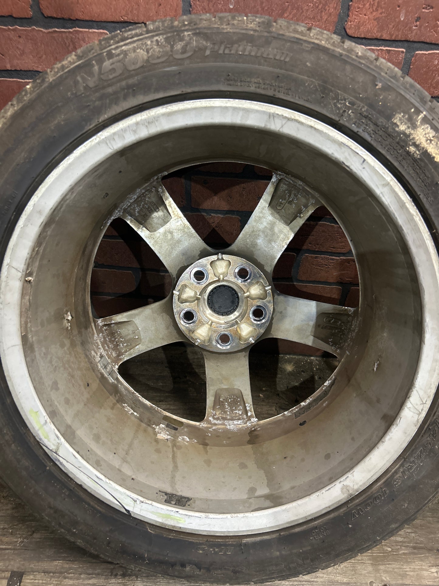 2006-2009 Pontiac Solstice 18" 18x8 5 Spoke Chrome Wheel Rim Set 9595602 OEM