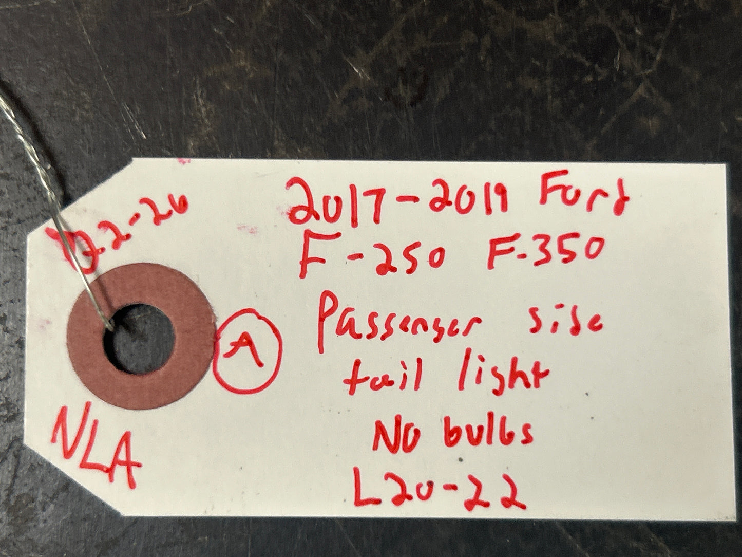 2015-2019 Ford F250-350 Passenger Side Rear Tail Light OEM Blind Spot