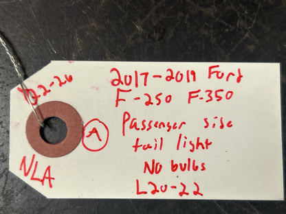 2015-2019 Ford F250-350 Passenger Side Rear Tail Light OEM Blind Spot