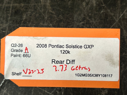 2006-2009 Pontiac Solstice GXP 2.0L Rear Differential Diff Automatic 3.73 OEM