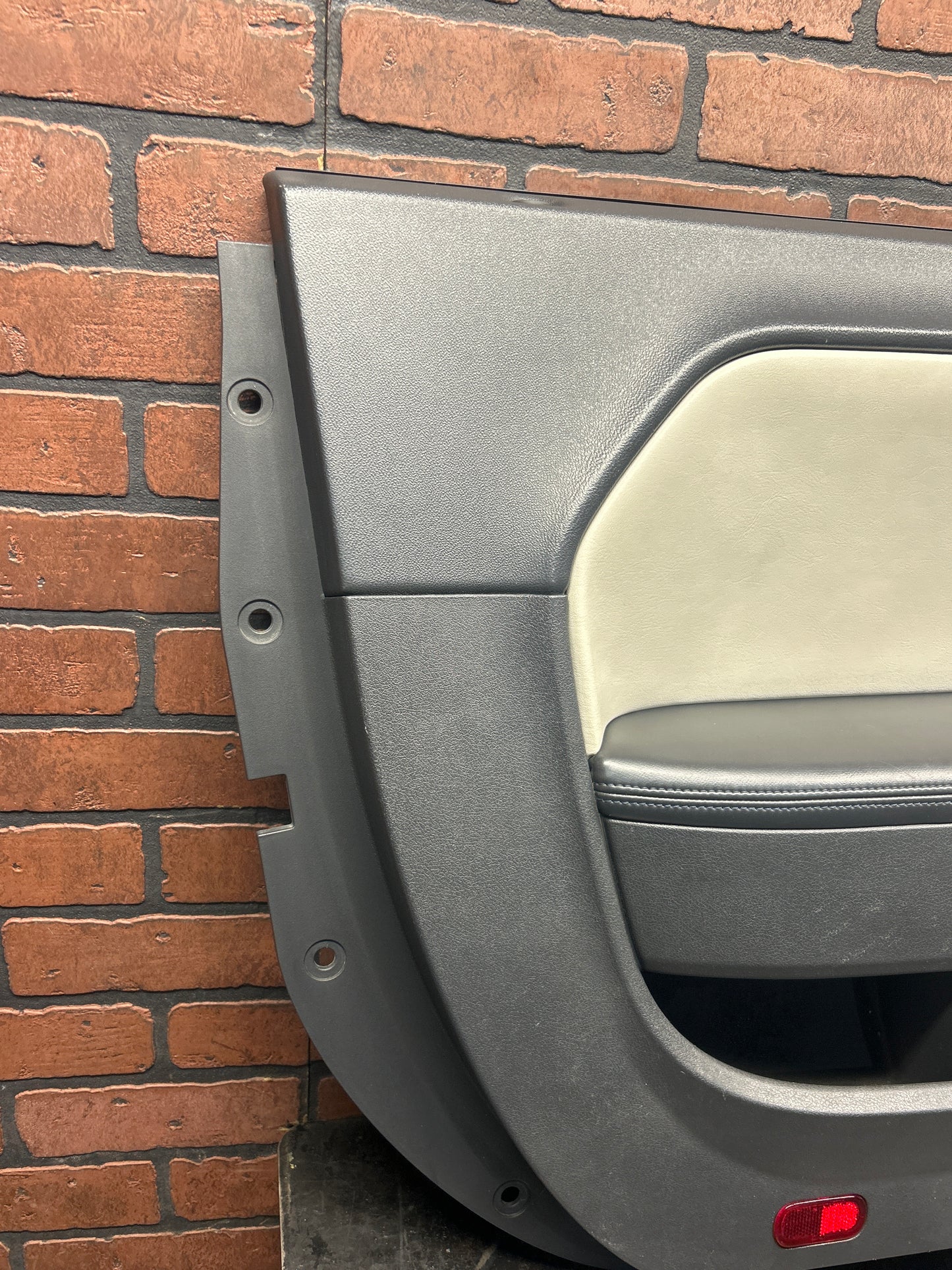08-14 Dodge Challenger Front Driver Left Side Interior Door Trim Panel White OEM