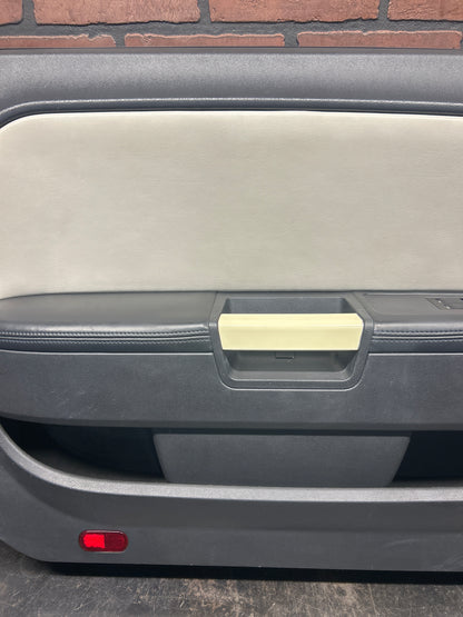 08-14 Dodge Challenger Front Driver Left Side Interior Door Trim Panel White OEM