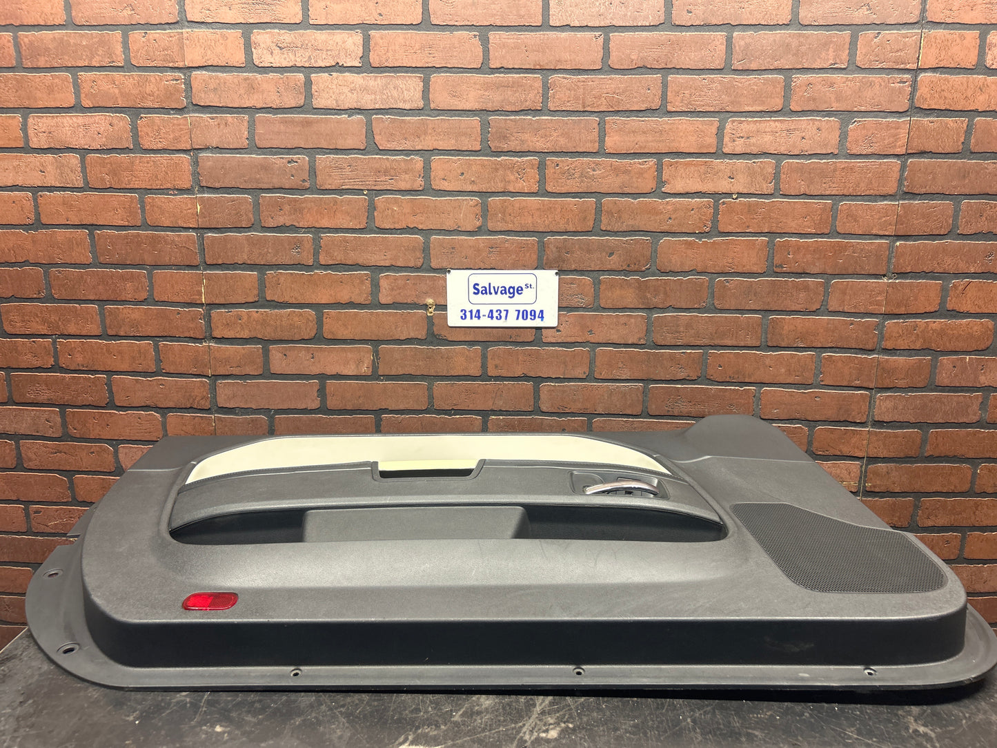 08-14 Dodge Challenger Front Driver Left Side Interior Door Trim Panel White OEM