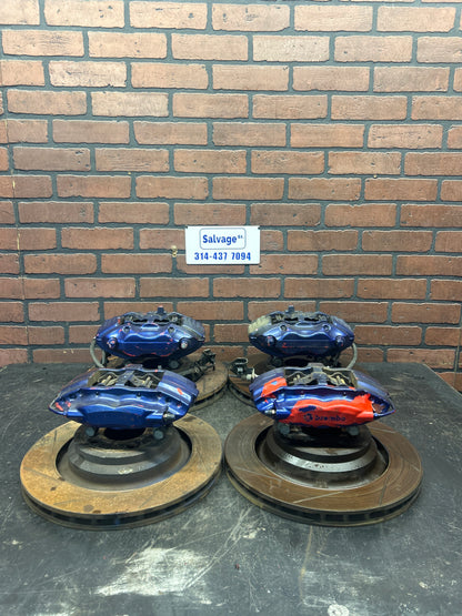 08-23 Dodge Challenger Charger SRT 4 Piston Brembo Brake Caliper Rotor Set OEM