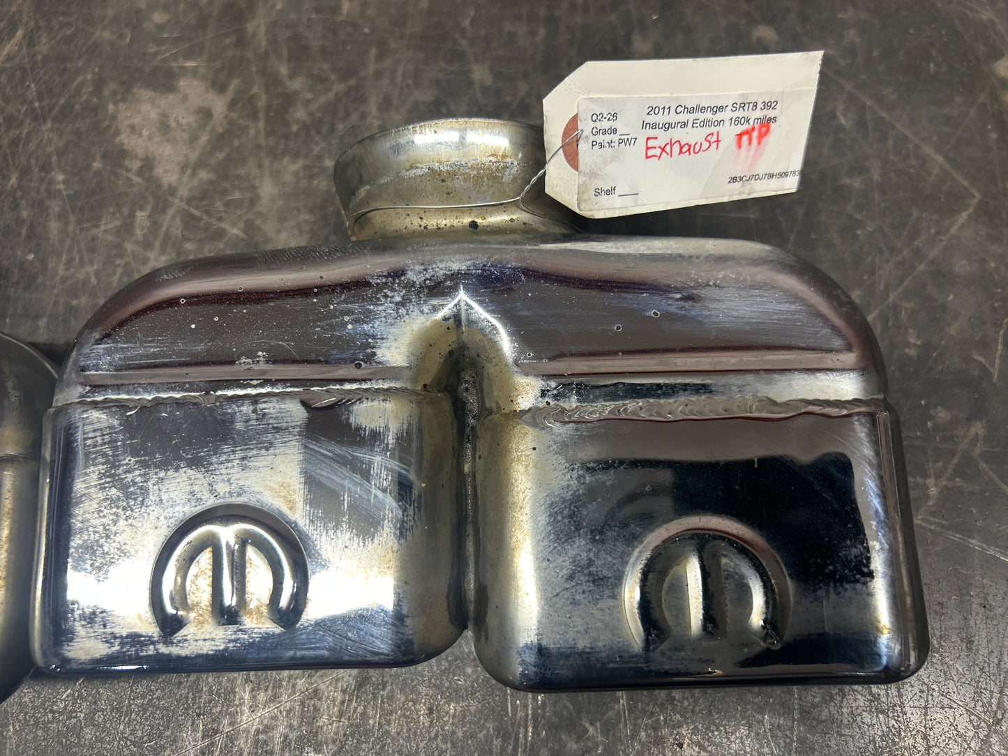 Mopar Chrome Square Exhaust Tips For Challenger OEM 82214613
