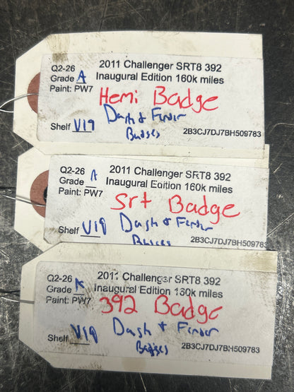 2011-2018 Dodge Challenger 392 Hemi Dash and Fender Emblem Badge  OEM