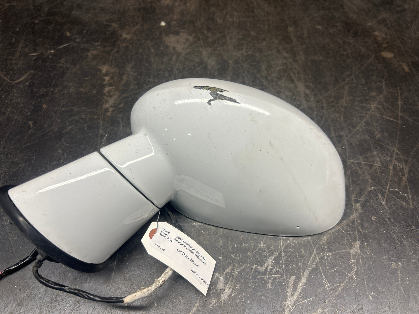 2010-2014 Dodge Challenger LH Driver Side Power Door Mirror OEM PW7 White
