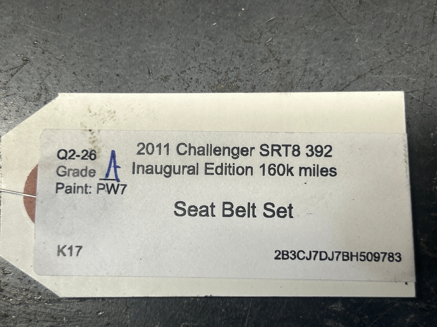 2011-2014 Dodge Challenger SRT8 Front And Rear Seat Bet Set 620675500A