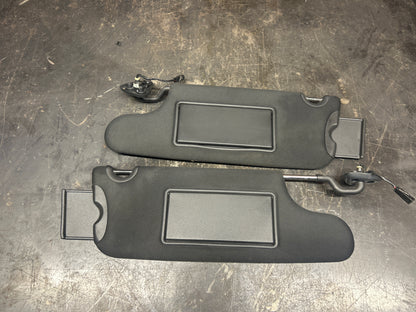 2008-2016 Dodge Challenger Black Extendable Sun Visor Set Pair LH RH OEM