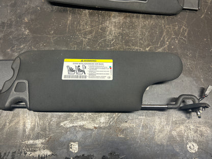 2008-2016 Dodge Challenger Black Extendable Sun Visor Set Pair LH RH OEM