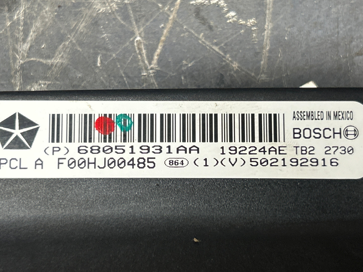 2010-2014 DODGE CHALLENGER SRT8 OEM DOOR CONTROL MODULE COMPUTER 68051931AA