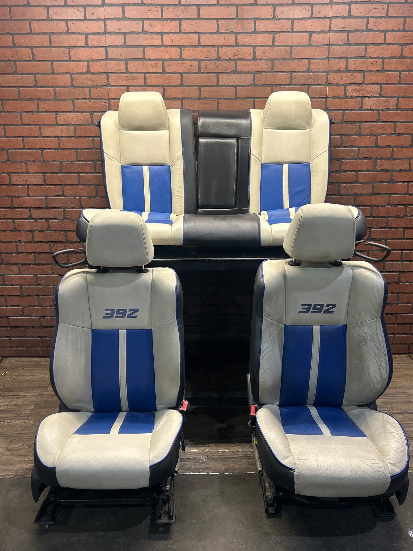 2011 Dodge Challenger SRT8 Inaugural Edition White and Blue Leather Seats OEM