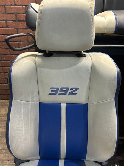 2011 Dodge Challenger SRT8 Inaugural Edition White and Blue Leather Seats OEM