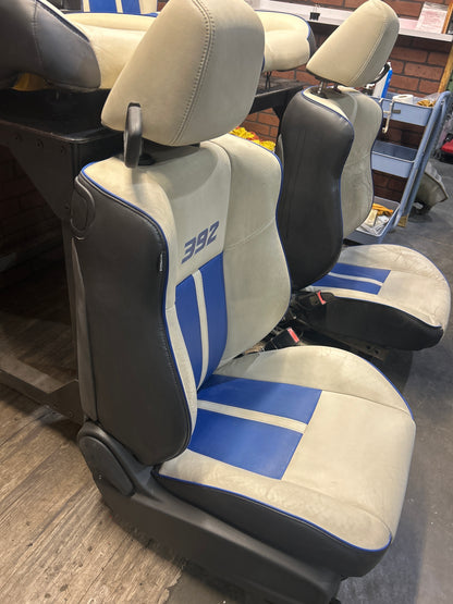 2011 Dodge Challenger SRT8 Inaugural Edition White and Blue Leather Seats OEM