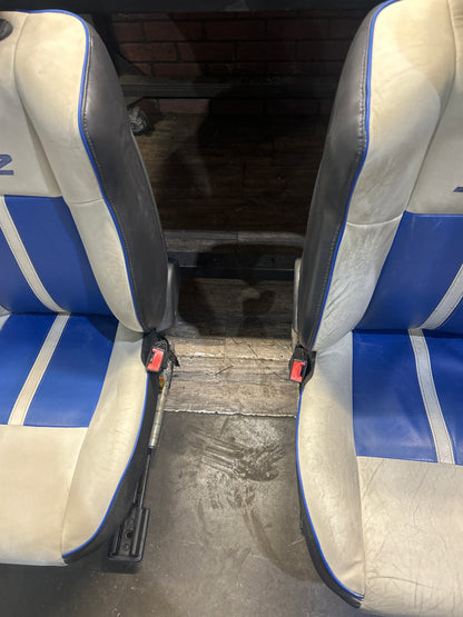 2011 Dodge Challenger SRT8 Inaugural Edition White and Blue Leather Seats OEM