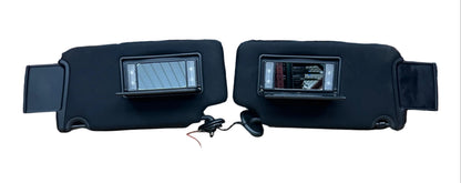2011-2014 Charger 300 Left & Right Illuminated Black Sun Visor Set Pair OEM