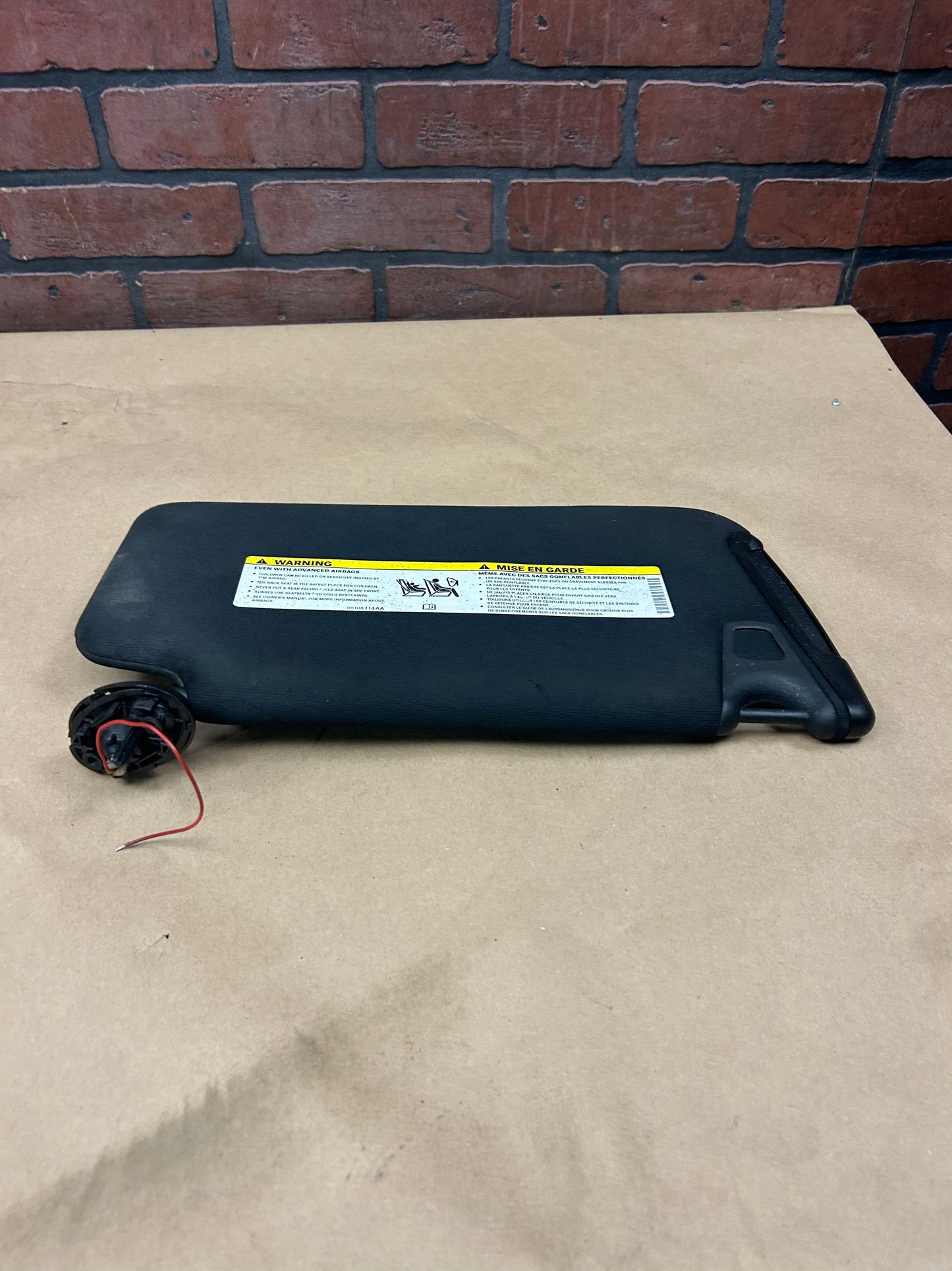 2011-2014 Charger 300 Left & Right Illuminated Black Sun Visor Set Pair OEM