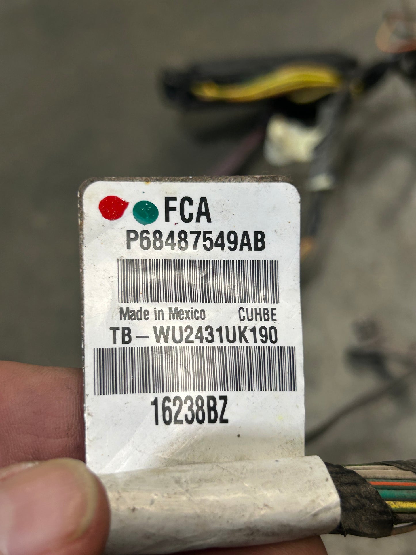 2021 Dodge Charger Scat Pack 392 6.4L Body Wire Wiring Harness 68487549AB OEM