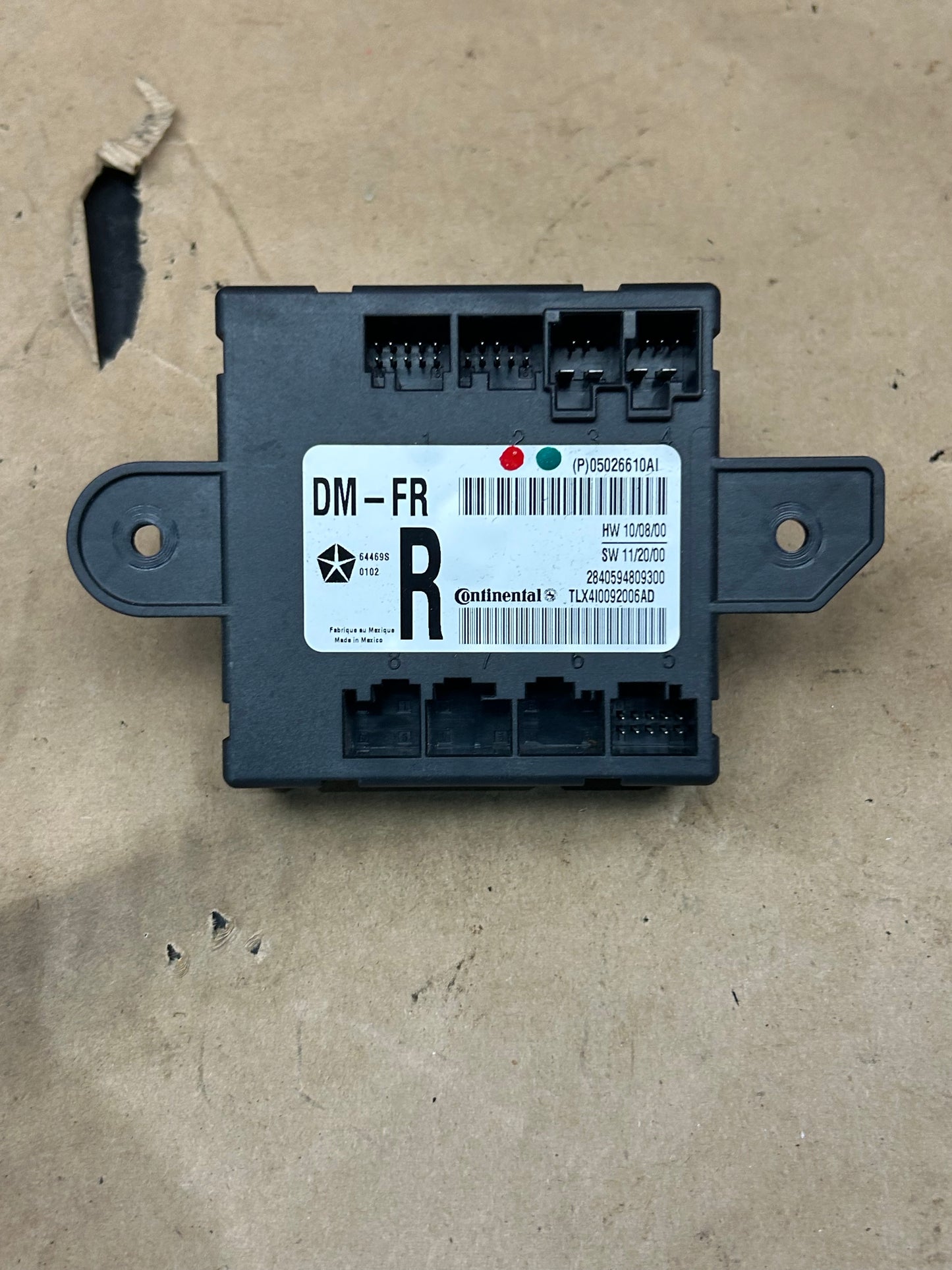 11-14 Mopar Dodge Charger Front Passenger Right Door Control Module 05026610AI