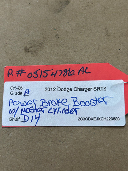 2011-2023 Dodge Challenger Charger 300 Power Brake Booster W/Master Cylinder OEM