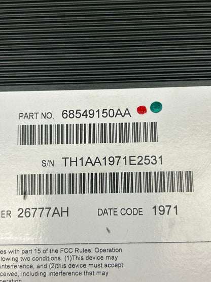 17-23 276 WATT CHARGER CHALLENGER 300 AUDIO RADIO AMPLIFIER OEM 68549150AA