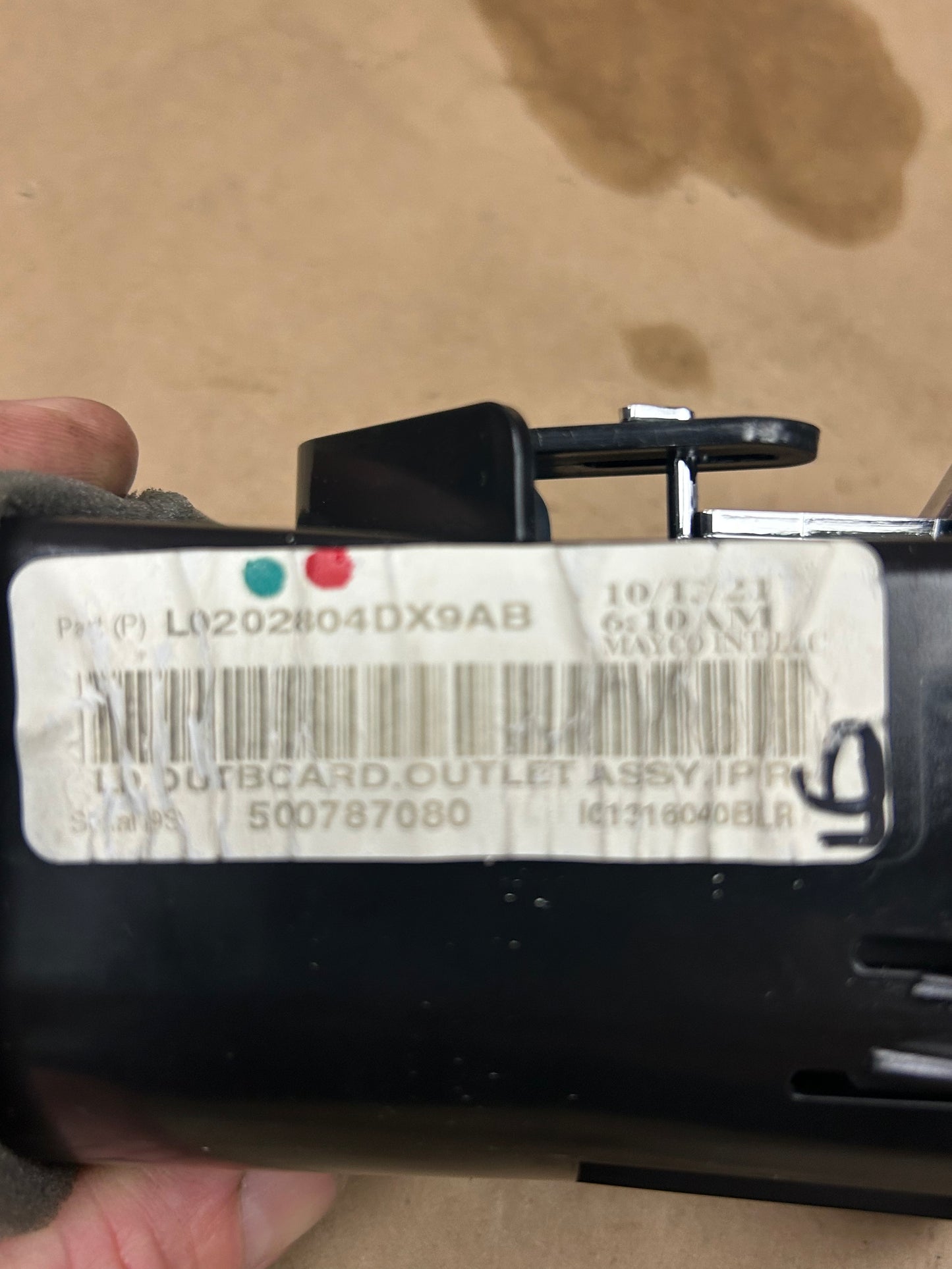 15-23 Dodge Charger Outer Right Passenger Dash Air Vent L0202804DX9AB Black OEM