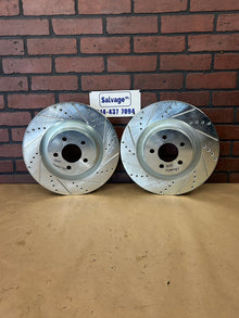 2005-2023 Dodge Challenger Charger 300 BR4 Slotted Drilled Front Rotor Set *NEW*
