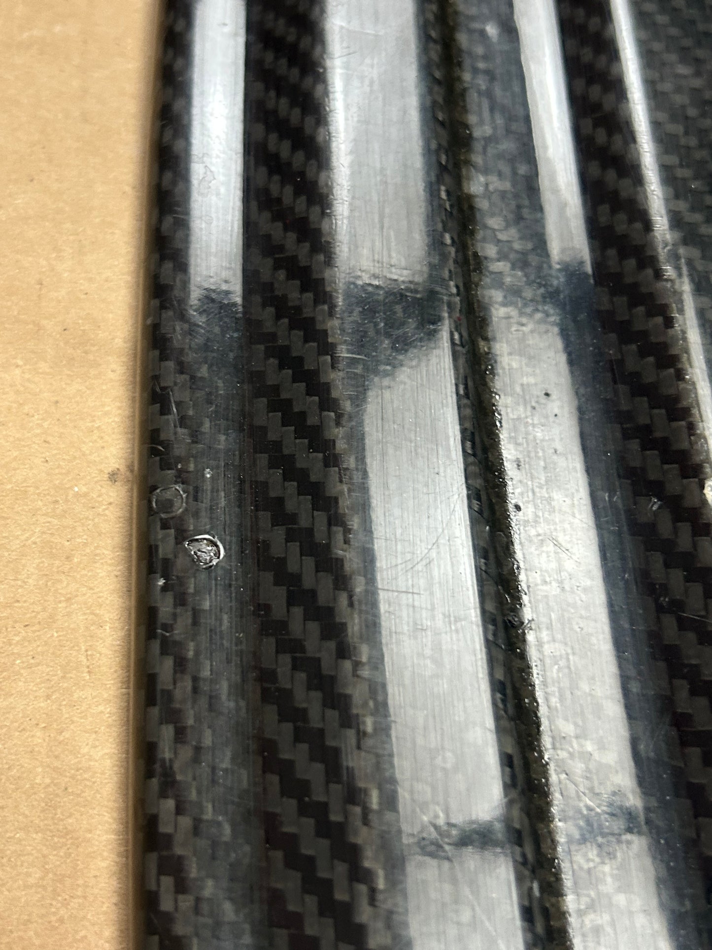 05-10 Jeep Grand Cherokee Rear Carbon Fiber Running Board Step Pad Damaged OEM