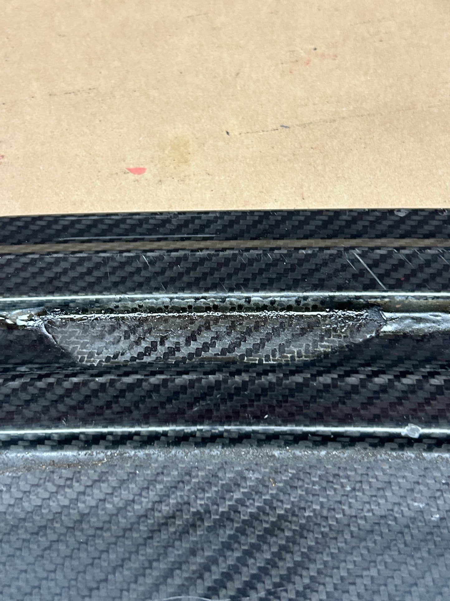 05-10 Jeep Grand Cherokee Rear Carbon Fiber Running Board Step Pad Damaged OEM