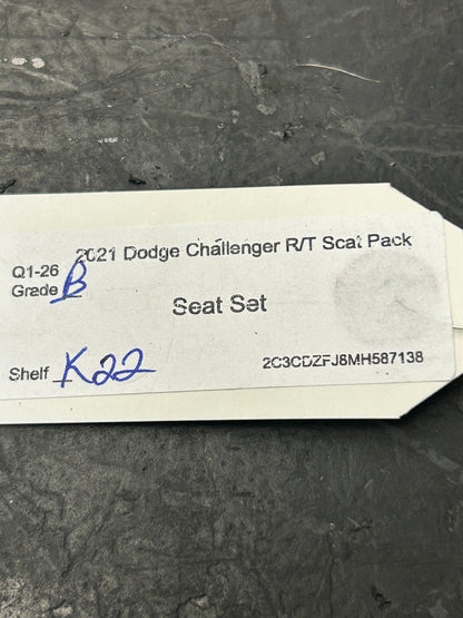 15-23 Challenger Scat Pack SRT Red Alcantara Leather Seat Set Front Rear OEM 87K