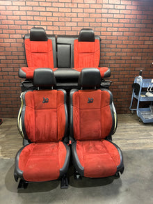 15-23 Challenger Scat Pack SRT Red Alcantara Leather Seat Set Front Rear OEM 87K