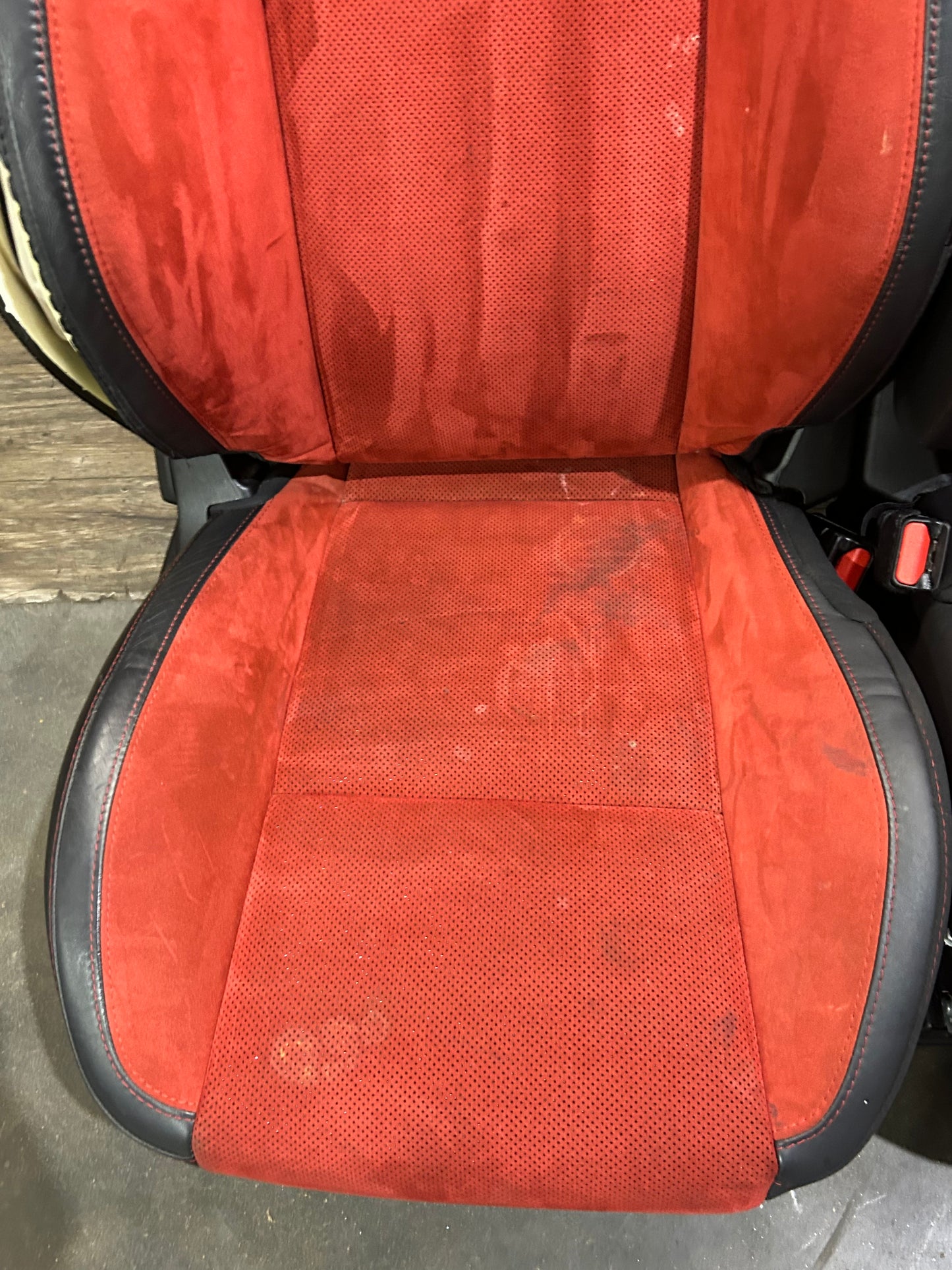 15-23 Challenger Scat Pack SRT Red Alcantara Leather Seat Set Front Rear OEM 87K
