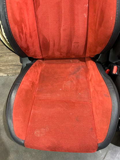 15-23 Challenger Scat Pack SRT Red Alcantara Leather Seat Set Front Rear OEM 87K