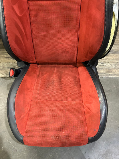 15-23 Challenger Scat Pack SRT Red Alcantara Leather Seat Set Front Rear OEM 87K
